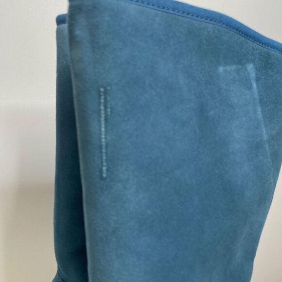 UGG Classic Tall 5235 Leather Sheepskin Winter Boots Sunset Turquoise Blue Zip 8 - Picture 4 of 11